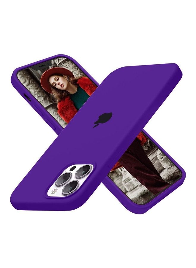 MARGOUN 3 Pack Silicone Case Soft Slim Liquid Gel Silicone Shockproof Phone Cover Microfiber Lining Full Body Protection For Apple iPhone 12 Pro Max 6.7 inch Stone/Orange/Dark Purple - Image 4