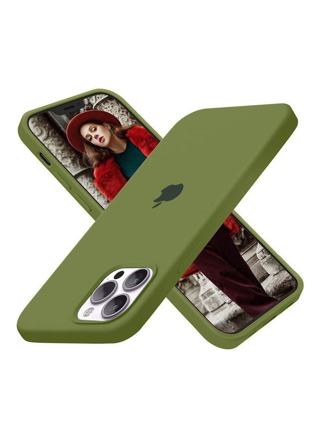 MARGOUN - 3 Pack Silicone Case Soft Slim Liquid Gel Silicone Shockproof Phone Cover Microfiber Lining Full Body Protection For Apple iPhone 12 Pro Max 6.5 Inch Dark Grey/Black/Olive Green - Image 1