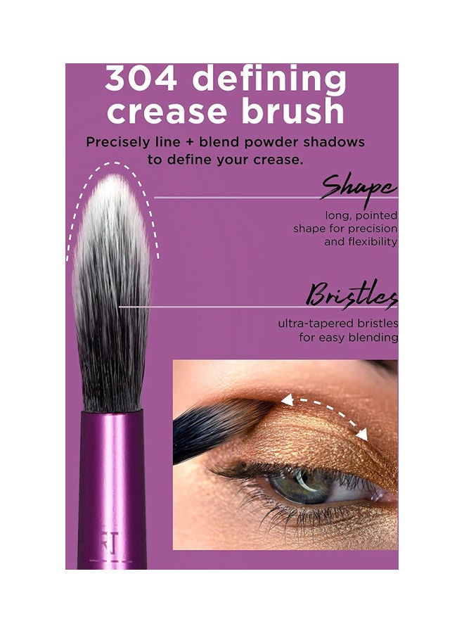 REAL TECHNIQUES - Eyeshadow Brush Set, Makeup with Gel Eyeliner, Flat Eye, and Eyelash Brushes, Purple and Real Techniques Flawless Base Brush Set with Miracle Complexion Sponge Multicolour - Image 1