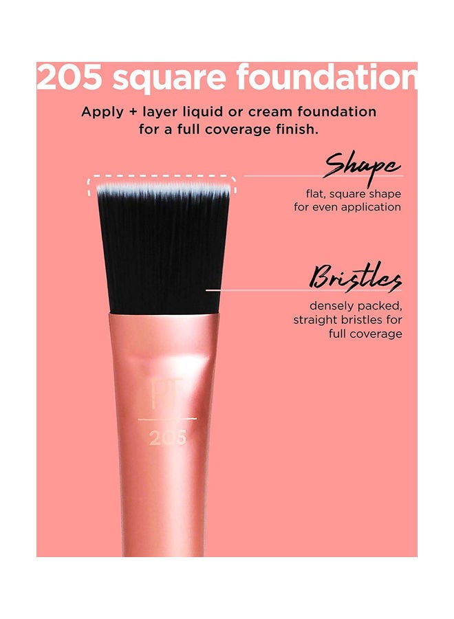 REAL TECHNIQUES - Eyeshadow Brush Set, Makeup with Gel Eyeliner, Flat Eye, and Eyelash Brushes, Purple and Real Techniques Flawless Base Brush Set with Miracle Complexion Sponge Multicolour - Image 1