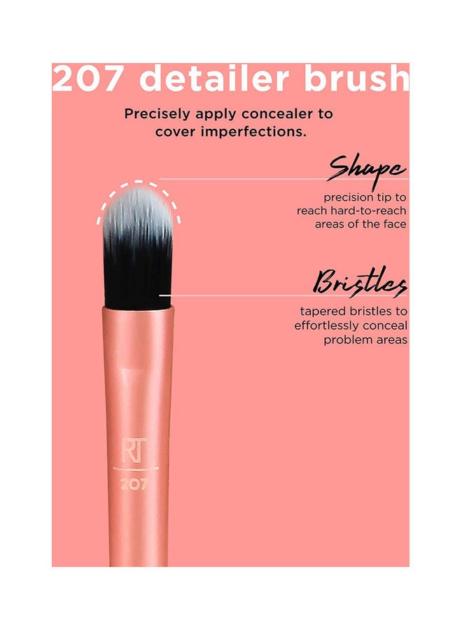 REAL TECHNIQUES - Eyeshadow Brush Set, Makeup with Gel Eyeliner, Flat Eye, and Eyelash Brushes, Purple and Real Techniques Flawless Base Brush Set with Miracle Complexion Sponge Multicolour - Image 1