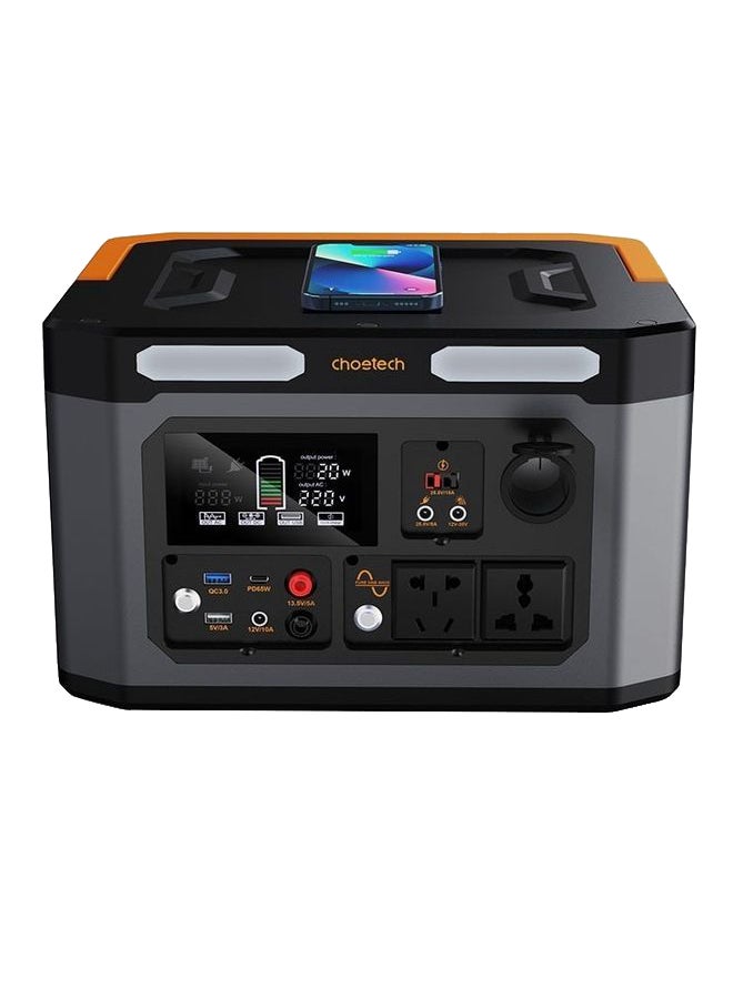 CHOETECH Portable Power Station, 1000W Power Generator With 16 Different Power Outputs for RoadTrips / Camping / Emergency Power And More Black  - Image 1