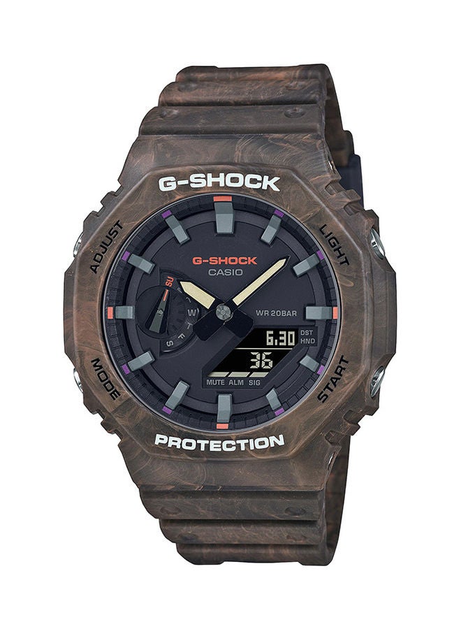 جي شوك Men's Analog Plus Digital Octagon Water Resistance Wrist Watch GA-2100FR-5ADR - Image 1