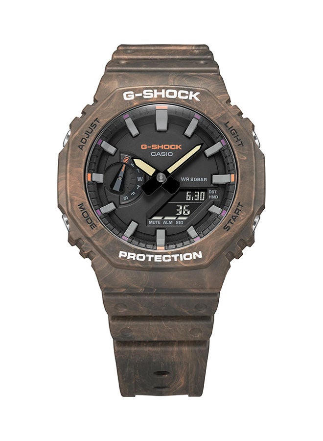 جي شوك Men's Analog Plus Digital Octagon Water Resistance Wrist Watch GA-2100FR-5ADR - Image 2