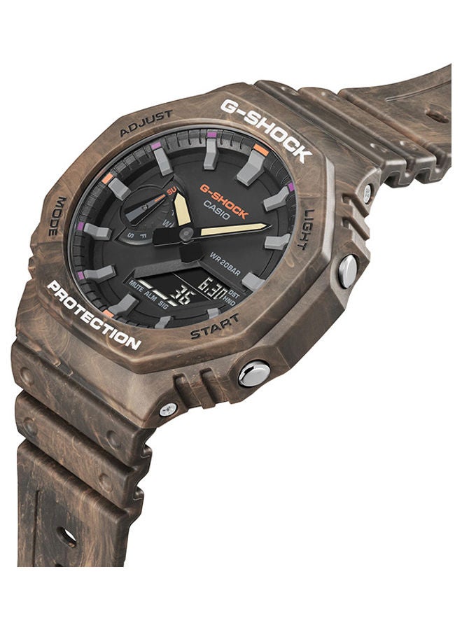جي شوك Men's Analog Plus Digital Octagon Water Resistance Wrist Watch GA-2100FR-5ADR - Image 5