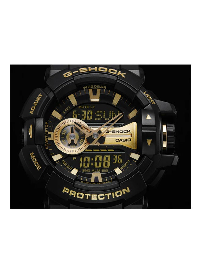 G-SHOCK - Men's Analog Plus Digital Round Water Resistance Wrist Watch GA-400GB-1A9DR - Image 1