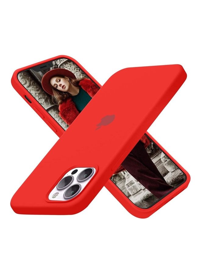MARGOUN - 3 Pack Silicone Case Soft Slim Liquid Gel Silicone Shockproof Phone Cover Microfiber Lining Full Body Protection For Apple iPhone 12 Pro Max 6.5 Inch Dark Blue/Black/Red - Image 1