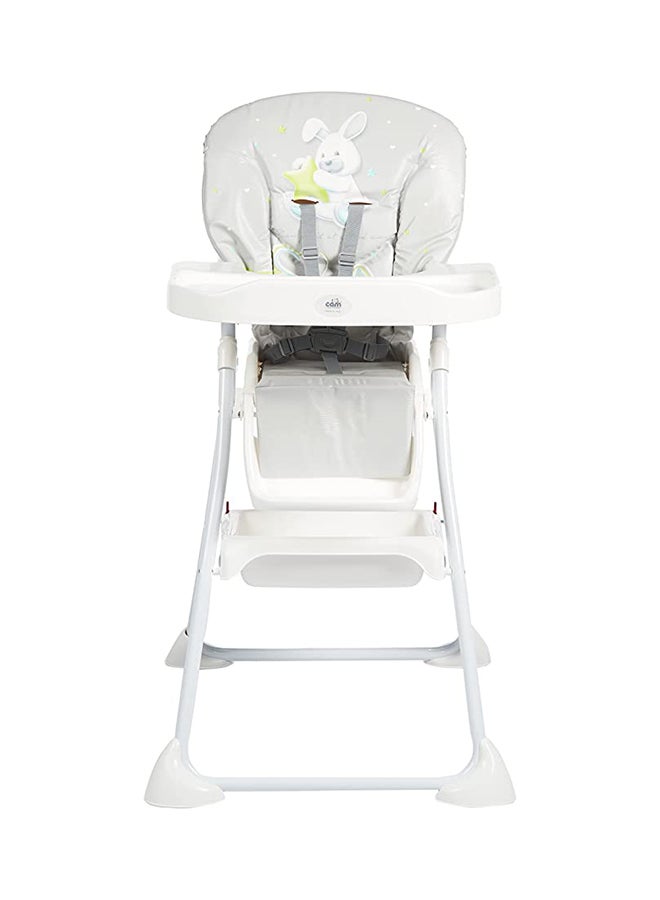 cam Baby High Chair, Feeding Chair,  Removable Tray, 0 To 36 Months, Made In Italy, Comfortable, Soft Padding, Easy To Clean, 6 Heights, 3 Backrest Reclining Positions, 5-Point Safety Harness  - Image 4