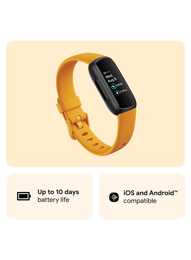 Fitbit - Inspire 3 Activity Tracker with 6-months Premium Membership Included, up to 10 days battery life and Daily Readiness Score, Morning Glow - Image 1