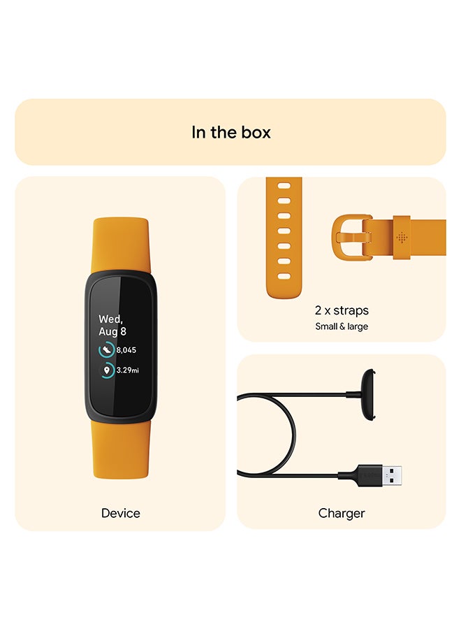 Fitbit - Inspire 3 Activity Tracker with 6-months Premium Membership Included, up to 10 days battery life and Daily Readiness Score, Morning Glow - Image 1