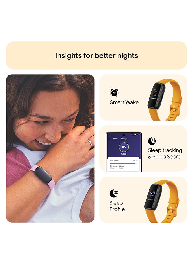 Fitbit - Inspire 3 Activity Tracker with 6-months Premium Membership Included, up to 10 days battery life and Daily Readiness Score, Morning Glow - Image 1