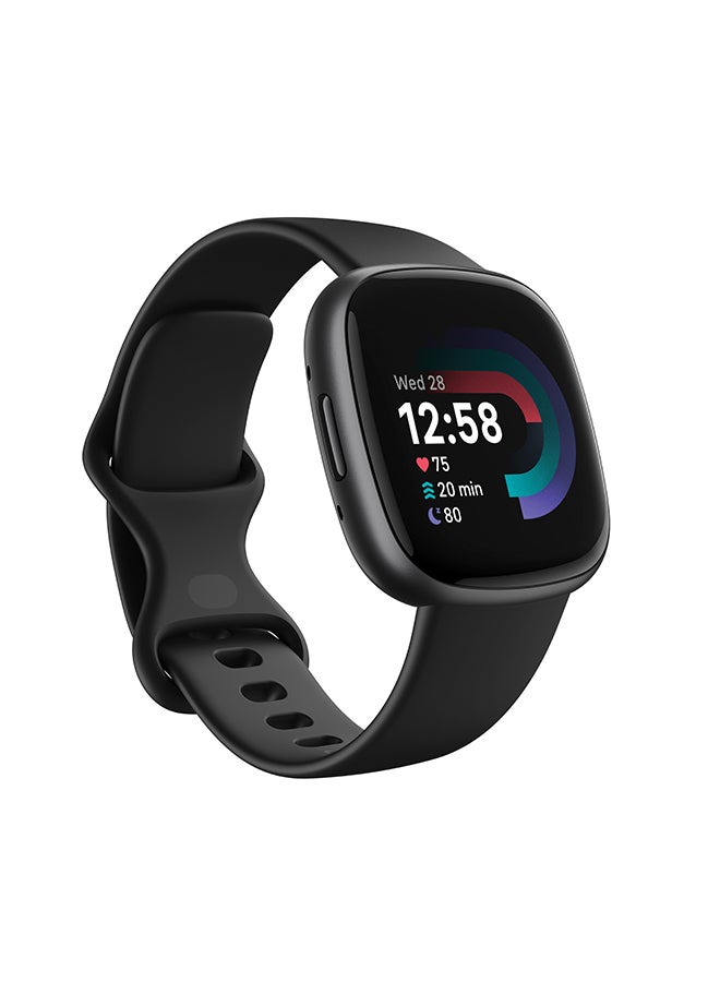 Fitbit - Versa 4, Health & Fitness Smartwatch with Built-in GPS and Up To 6+ Days Battery Life, 6-months Premium Membership Included, compatible with Android and iOS Black/Graphite - Image 1