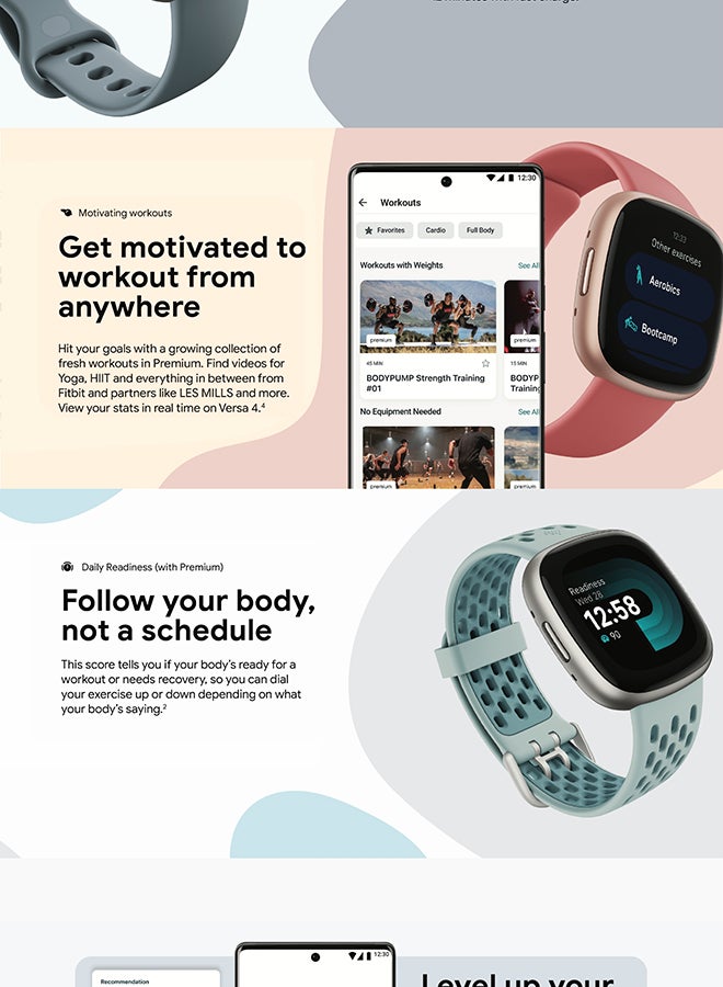 Fitbit - Versa 4, Health & Fitness Smartwatch with Built-in GPS and Up To 6+ Days Battery Life, 6-months Premium Membership Included, compatible with Android and iOS Black/Graphite - Image 1