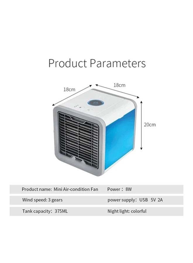 ARCTIC AIR - USB Mini Portable Air Conditioner Air-01001 White /Blue/Grey - Image 1