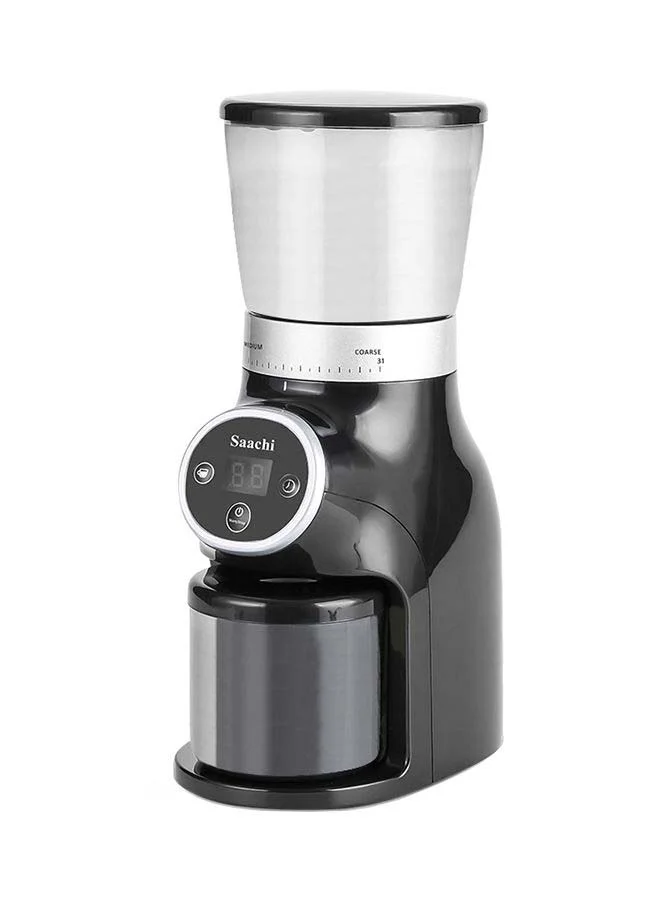 Saachi Coffee Grinder With 31 Gring Settings, Power Saving Mode and Anti-Splash System for Easy Cleaning 200 W NL-CG-4966-BK Black