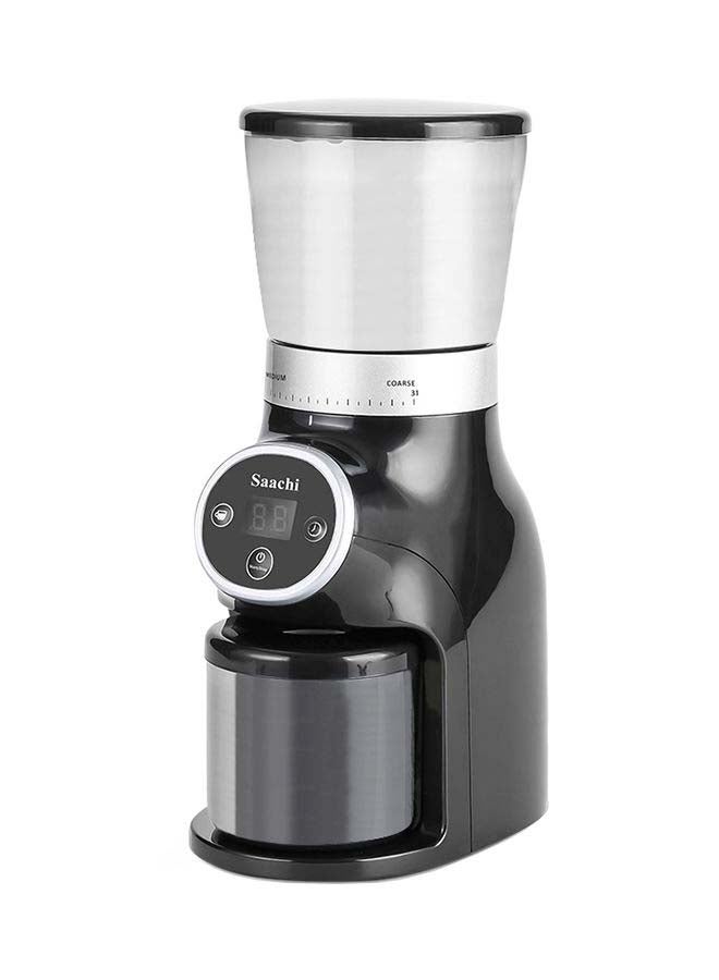 Saachi - Coffee Grinder With 31 Gring Settings, Power Saving Mode and Anti-Splash System for Easy Cleaning 200 W NL-CG-4966-BK Black - Image 1