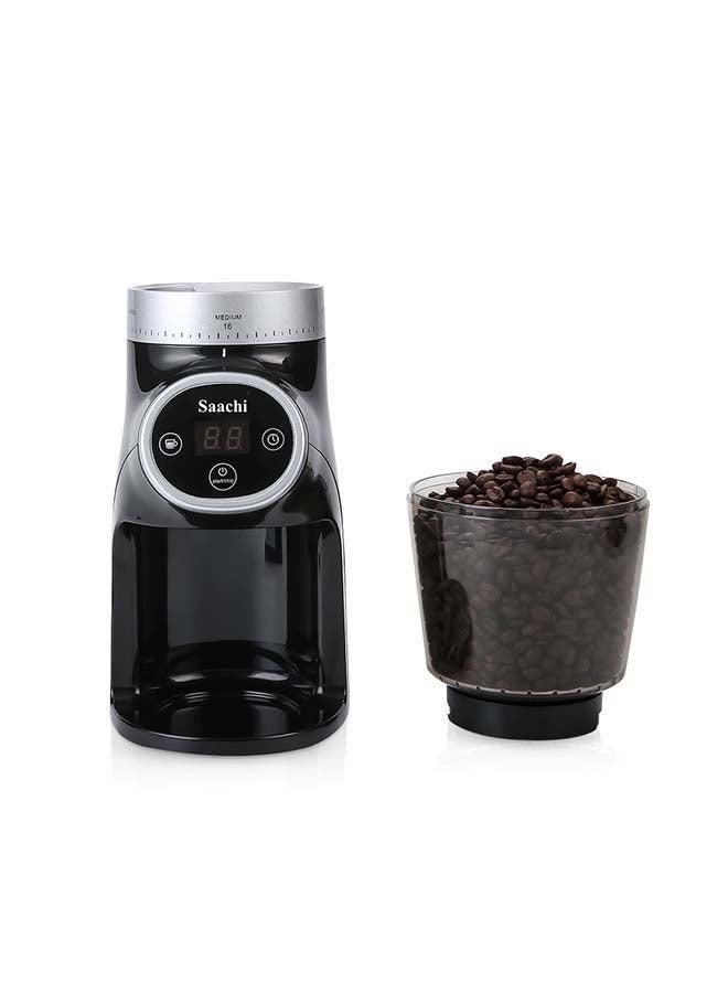 Saachi - Coffee Grinder With 31 Gring Settings, Power Saving Mode and Anti-Splash System for Easy Cleaning 200 W NL-CG-4966-BK Black - Image 1
