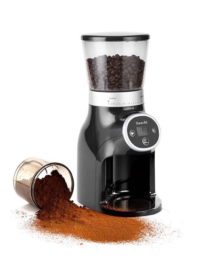 Saachi - Coffee Grinder With 31 Gring Settings, Power Saving Mode and Anti-Splash System for Easy Cleaning 200 W NL-CG-4966-BK Black - Image 1