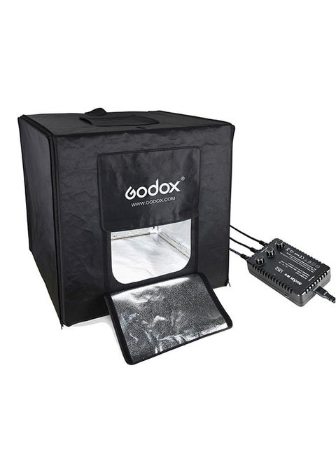 Mini Studio Photography Softbox Tent With 2 LED Light Board Set Black