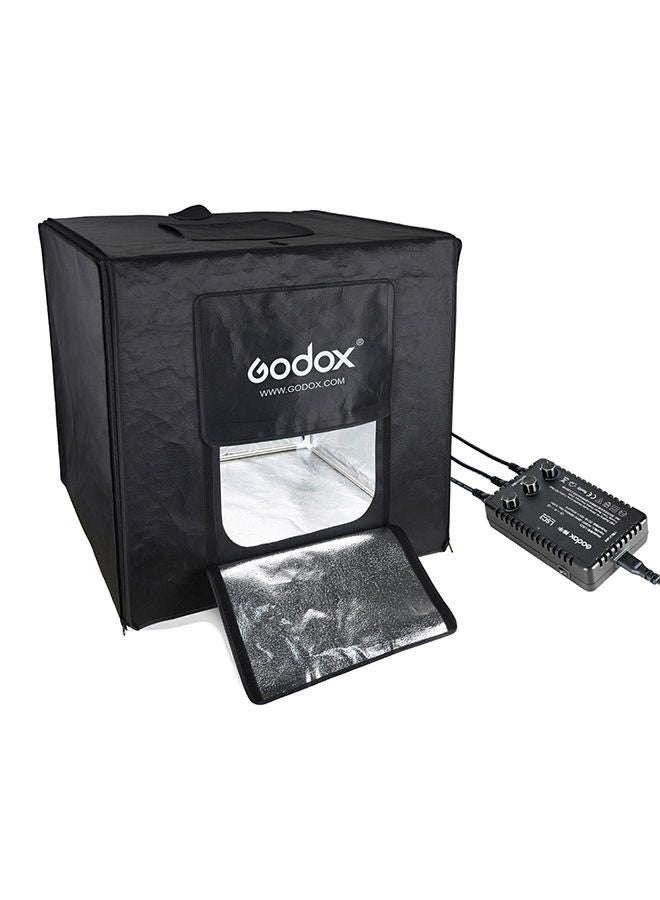 Mini Studio Photography Softbox Tent With 2 LED Light Board Set Black