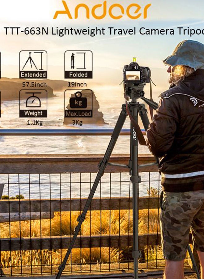 ANDOER - Portable Camera Mount Tripod Black - Image 1