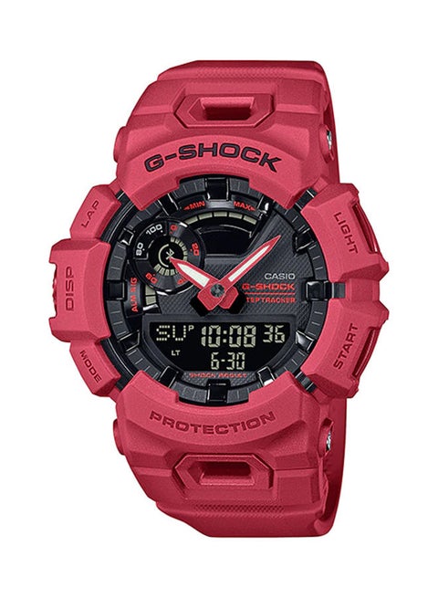 Men's Analog Plus Digital Rectangle Water Resistance Wrist Watch GBA-900RD-4ADR