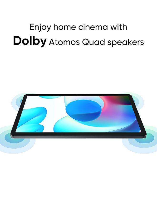realme - PAD 10.4 4GB RAM 64GB LTE Arabic Grey+ Realme Techlife Tablet Cover Grey - Middle East Version - Image 1