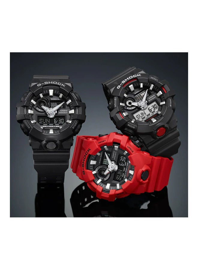 جي شوك Men's Analog Plus Digital Round Water Resistance Wrist Watch GA-700-4ADR - Image 2