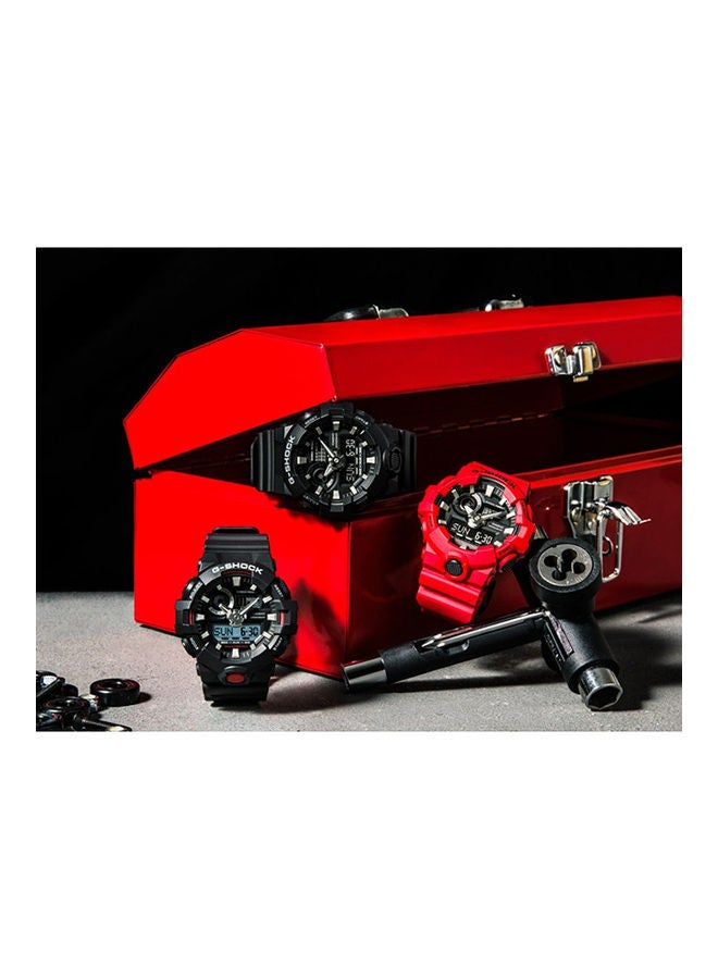 جي شوك Men's Analog Plus Digital Round Water Resistance Wrist Watch GA-700-4ADR - Image 3