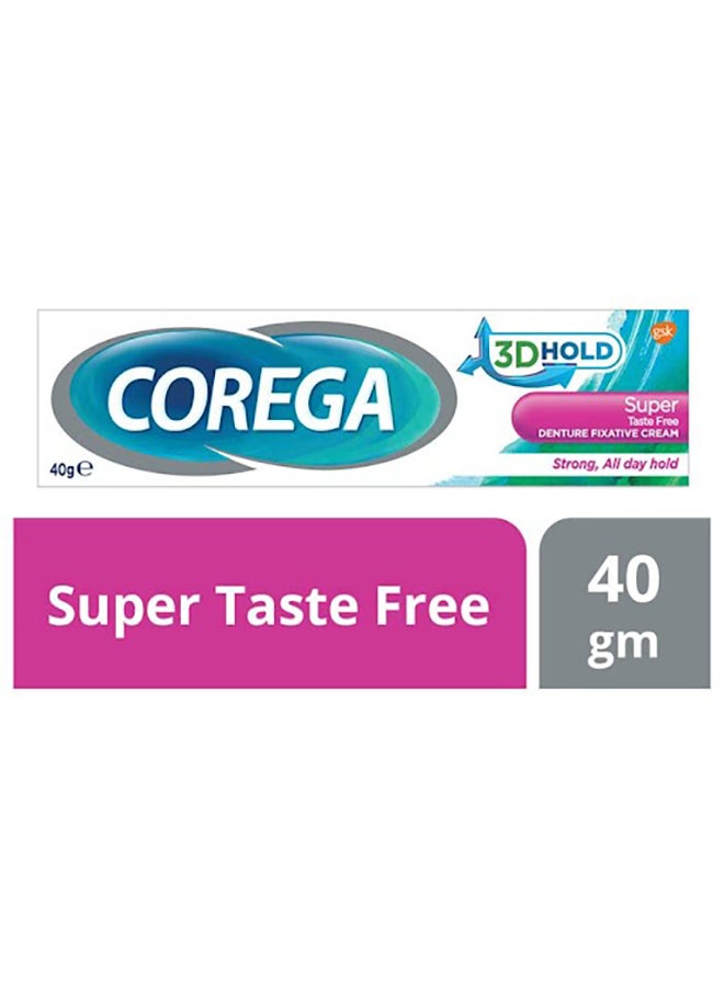 COREGA Super Taste Free Denture Fixative Cream 40grams  - Image 1