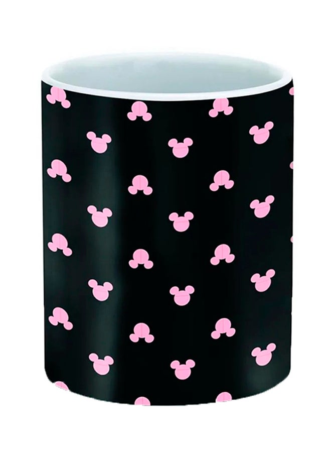 Stylizedd Premium Mickey Print Designer Mug Black/Pink - Image 1
