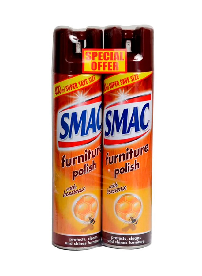 Smac Furniture Polish Spray 400ml Pack Of 2 Value Pack - Image 1