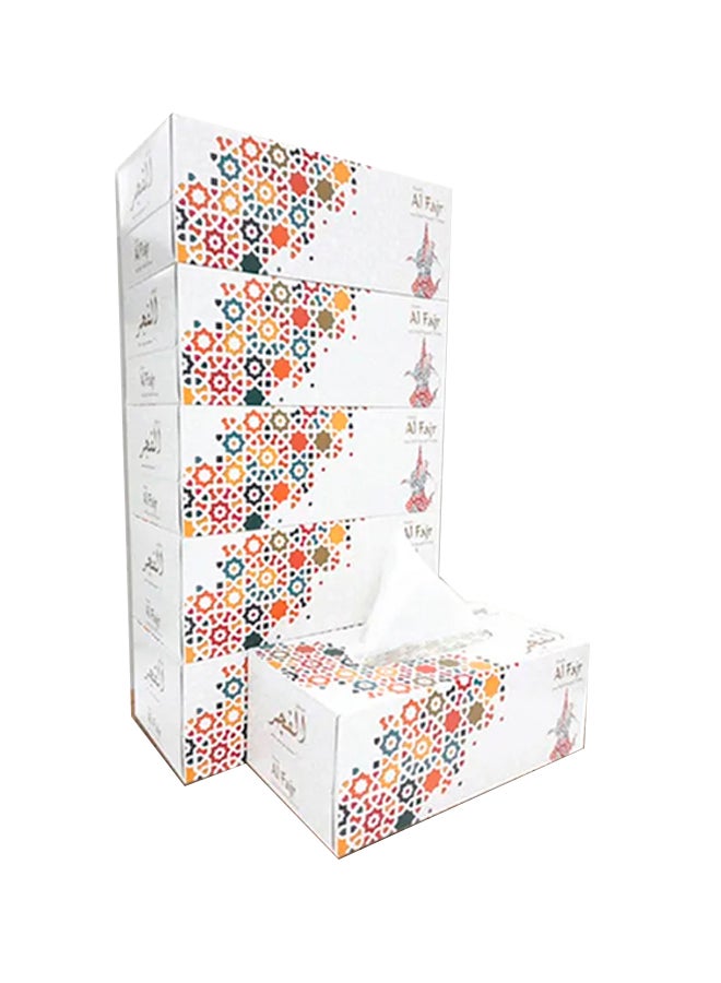 SNH Al Fajr Premium Facial Tissue, 2 Ply, 200 Sheets Pack Of 5 White  - Image 1