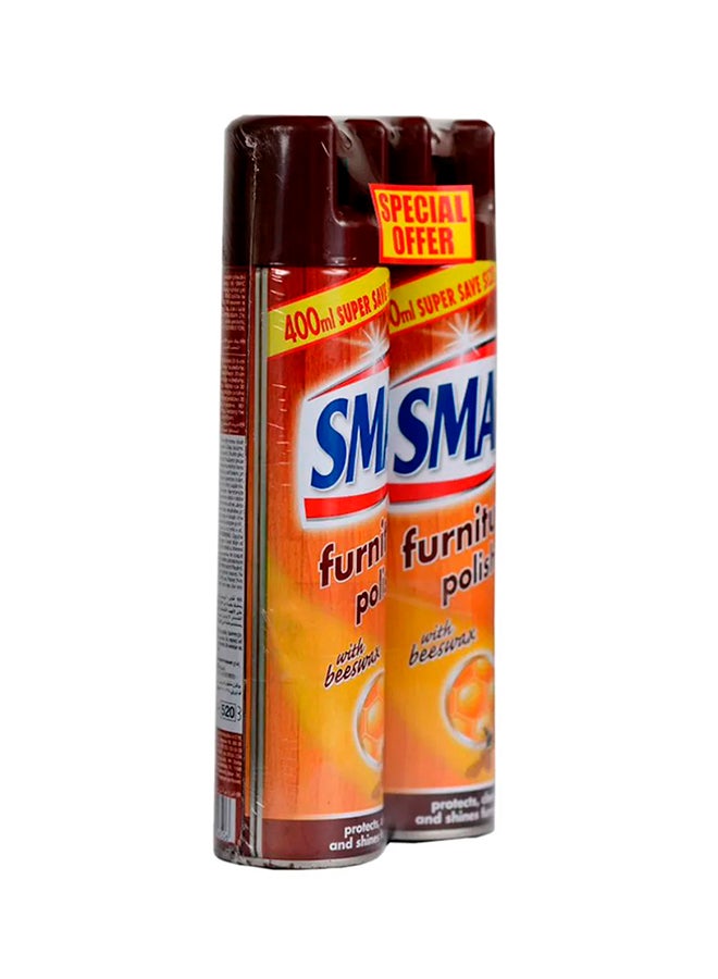Smac Furniture Polish Spray 400ml Pack Of 2 Value Pack - Image 2