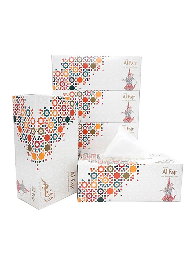 SNH Al Fajr Premium Facial Tissue, 2 Ply, 200 Sheets Pack Of 5 White  - Image 2