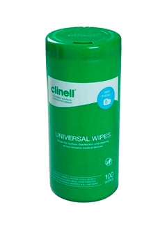 Universal Cleaning And Disinfectant Wipes For Surfaces 100 Piece White 250 x 200mm