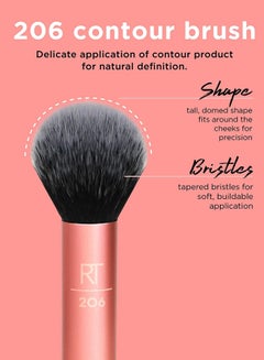 REAL TECHNIQUES Flawless Base Brush Set and Eyeshadow Brush Set with Miracle Complexion Sponge (Pack Of 4), Orange Multicolour  - Image 5