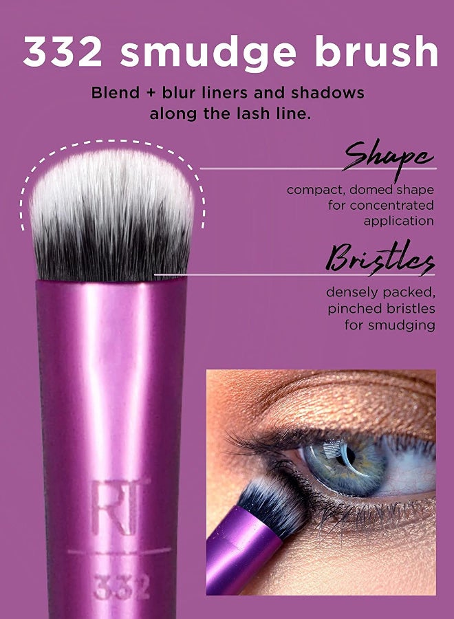 REAL TECHNIQUES - Flawless Base Brush Set and Eyeshadow Brush Set with 6 Miracle Sponges Multicolour - Image 1