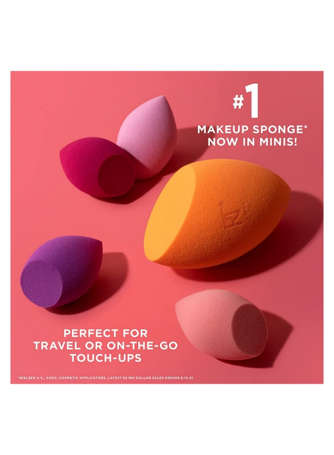 REAL TECHNIQUES - Flawless Base Brush Set With Ultra Plush Custom Cut Synthetic Bristles and Extended Aluminum Ferrules with 4 Mini Miracle Complexion Sponges Multicolour - Image 1
