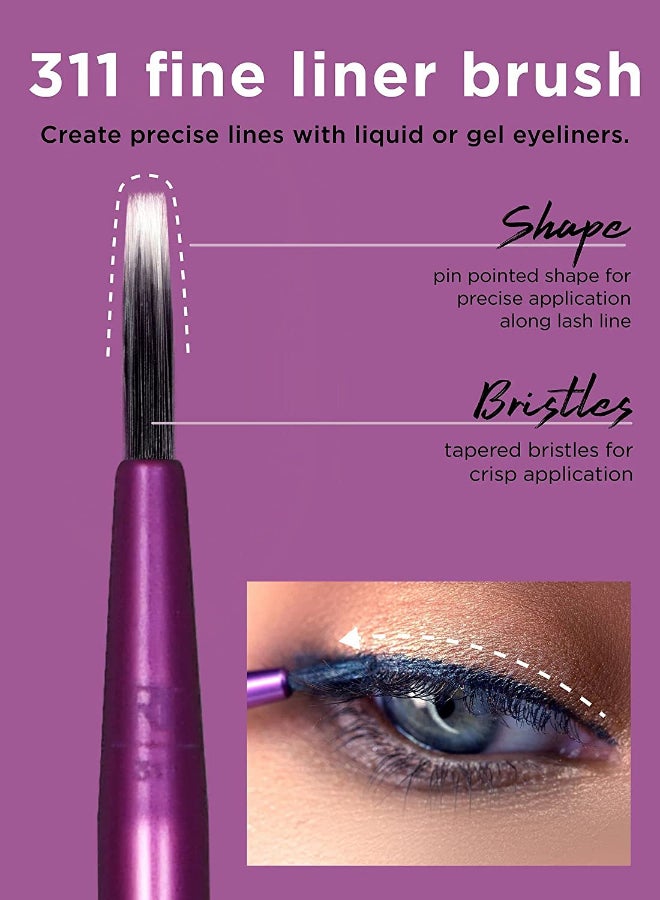 REAL TECHNIQUES Artist Essential Makeup Brush Set, Includes Eye Liner Brush and Foundation Brush and Eyeshadow Brush Set with Miracle Powder Sponge, For Setting Powder Multicolour - Image 4