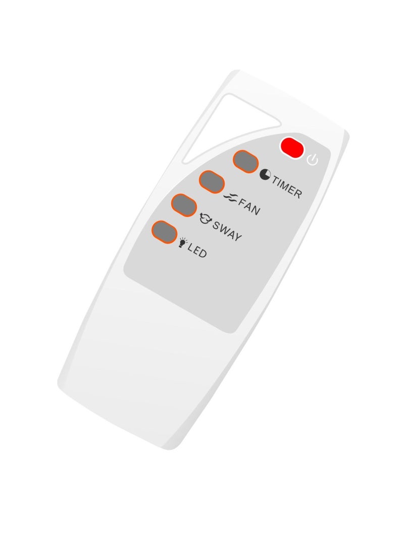 كراون لاين مروحة قابلة للشحن مقاس 18 بوصة 32.0 W RF-241 أبيض  - Image 2