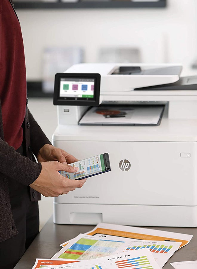 HP - Color LaserJet Pro MFP M479fnw Multifunction Wireless Printer With Fax/Print/Copy/Scan/WiFi Function,W1A78A White - Image 1