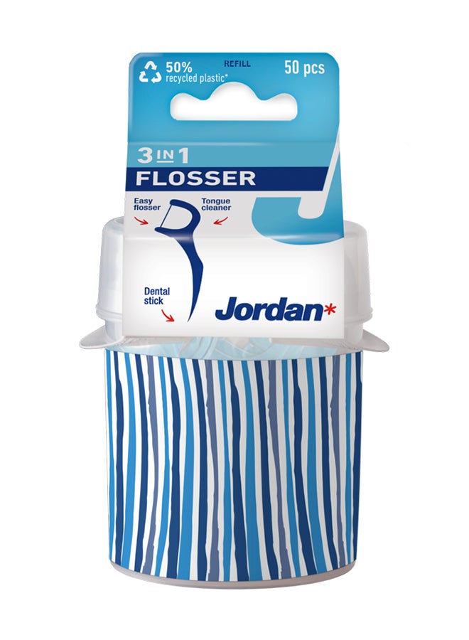 Jordan - 50-Piece 3-In-1 Flosser Box White - Image 1