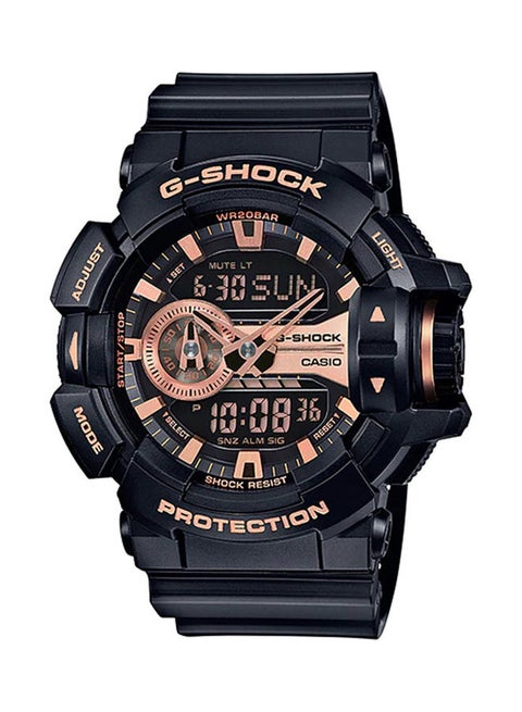 Men's Analog Plus Digital Round Water Resistance Wrist Watch GA-400GB-1A4DR