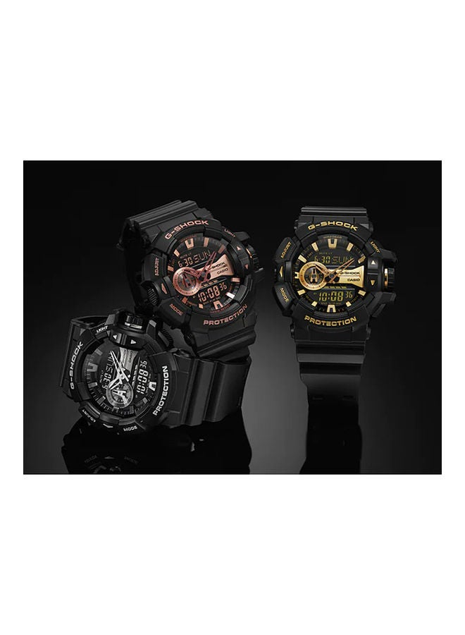 G-SHOCK Men's Analog Plus Digital Round Water Resistance Wrist Watch GA-400GB-1A4DR  - Image 2