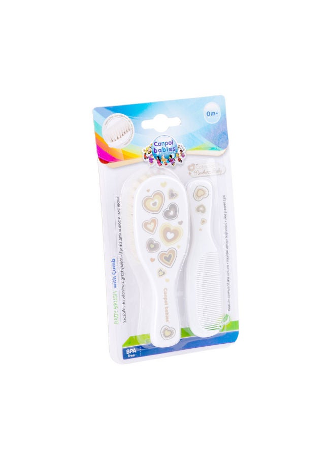 Canpol babies 2-Piece Baby Brush and Comb with Soft Bristles - Image 4