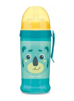 Canpol babies Canpol babies Non-spill Sport Cup with Silicon Straw 350ml HELLO LITTLE turquoise  - Image 4