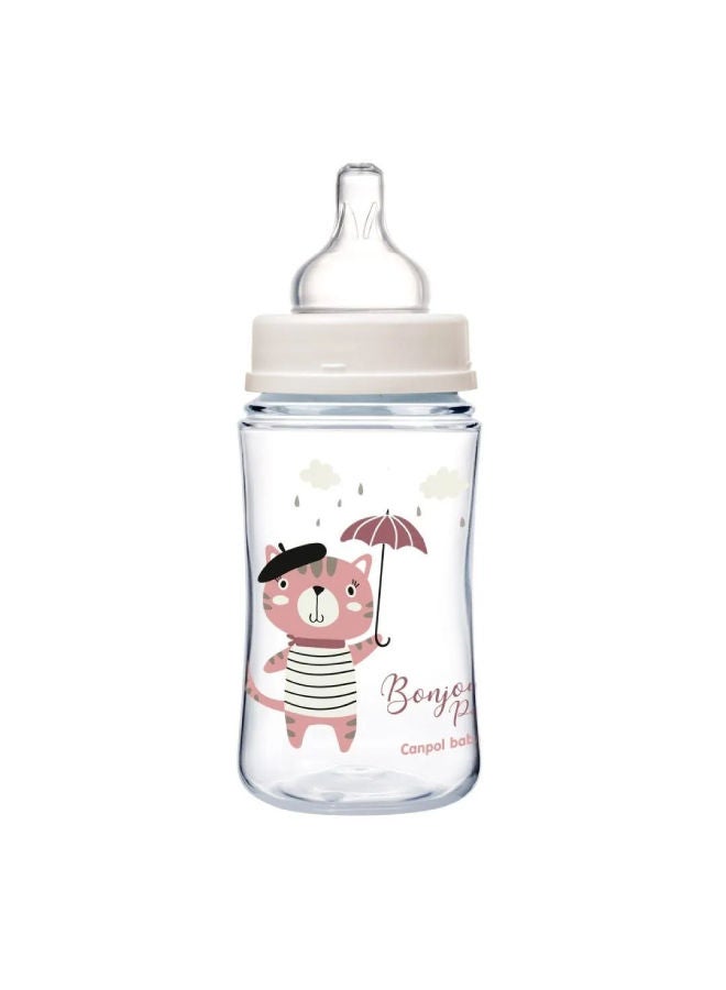 Canpol babies - Canpol babies EasyStart Anti-colic Wide Neck Bottle 240ml PP BONJOUR PARIS - Image 1