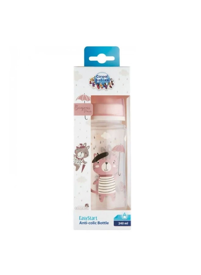 Canpol babies - Canpol babies EasyStart Anti-colic Wide Neck Bottle 240ml PP BONJOUR PARIS - Image 1