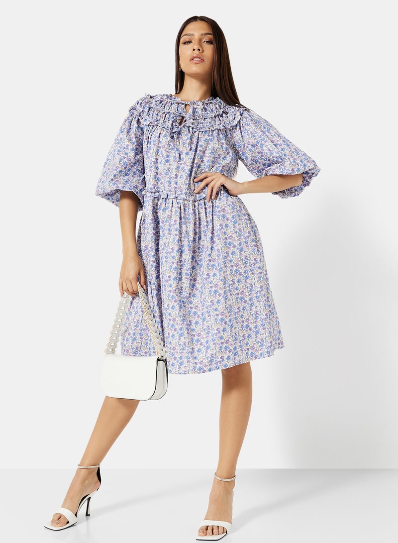 SELECTED FEMME - Floral Print Dress Multicolor - Image 1